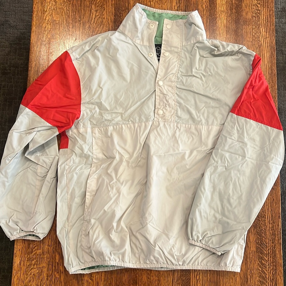 Target Original Use Windbreaker Men’s Size  L Gray + Red huge kangaroo pocket